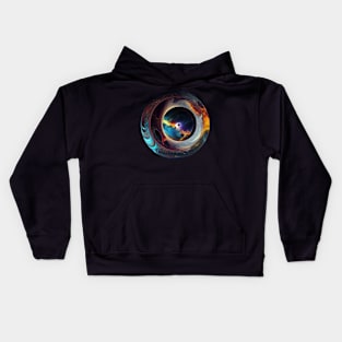 Cosmic Black Hole Space Marble Design Kids Hoodie